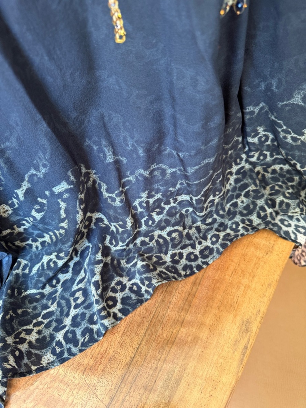 Camilla Black and Gold Silk Embellished Swim Coverup - Picture 11 of 16